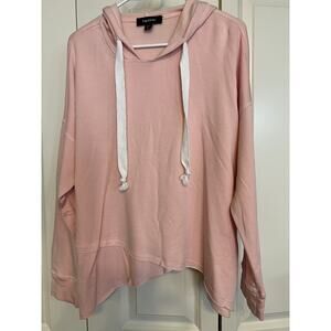 NWT $112 Karen Kane Women's Large Pink Long Sleeve Sweatshirt Hoodie